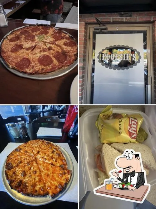 Food at Poopsie's bar and pizza